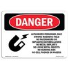 Signmission OSHA Danger, Strong Magnetic Field No Pacemakers, 24in X 18in Aluminum, 18" W, 24" L, Landscape OS-DS-A-1824-L-1702